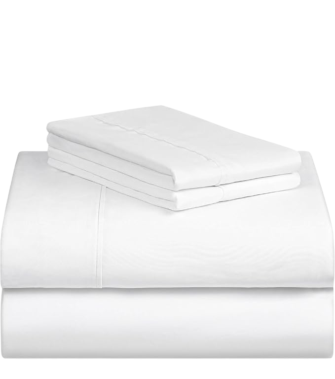 4 PC King Size Sheet Set Deep Pockets 18" Wrinkle Free Cooling Sheets