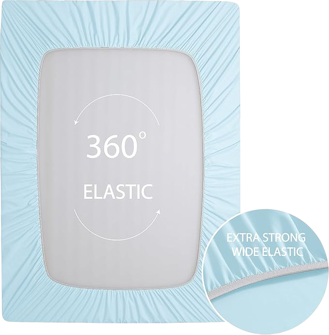 Luxury Wrinkle And Fade Resistant Ultra Soft Microfiber Single Fitted Sheet,