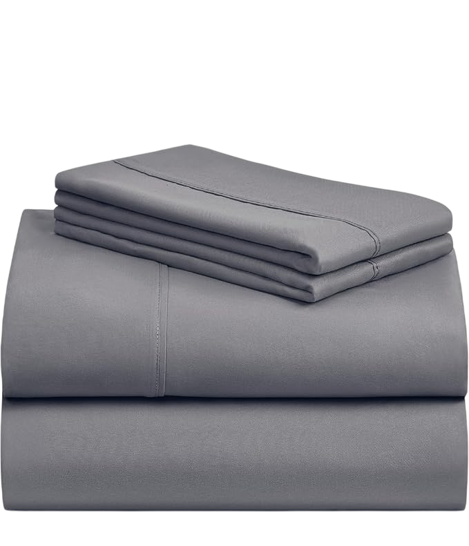 4 PC King Size Sheet Set Deep Pockets 18" Wrinkle Free Cooling Sheets