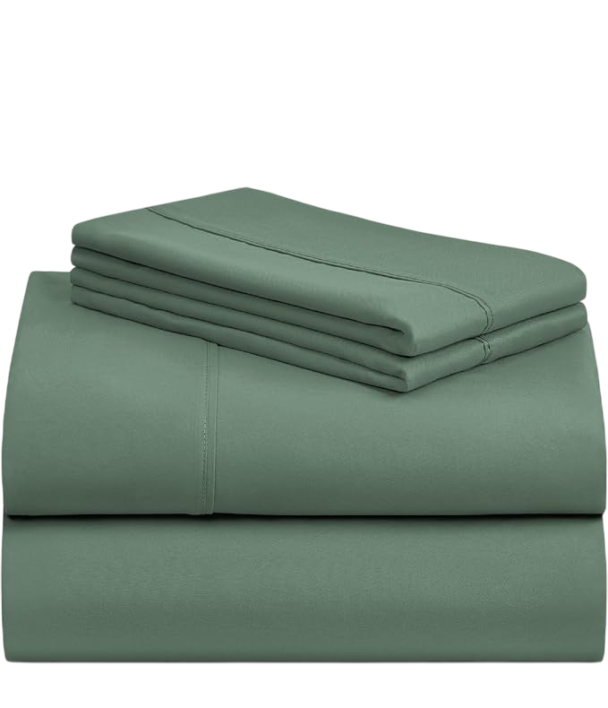 4 PC King Size Sheet Set Deep Pockets 18" Wrinkle Free Cooling Sheets