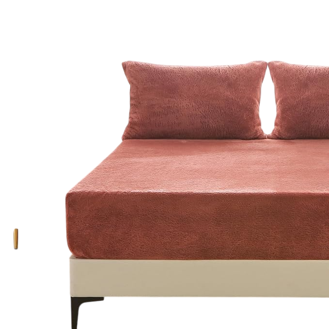Fleece Fitted Sheet,3-Piece Set,Cozy and Luxury