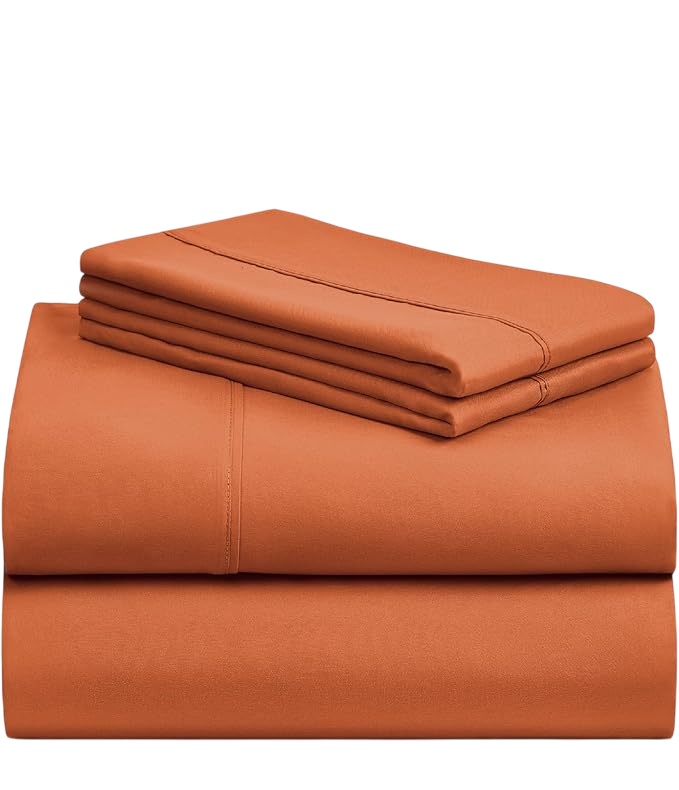 4 PC King Size Sheet Set Deep Pockets 18" Wrinkle Free Cooling Sheets