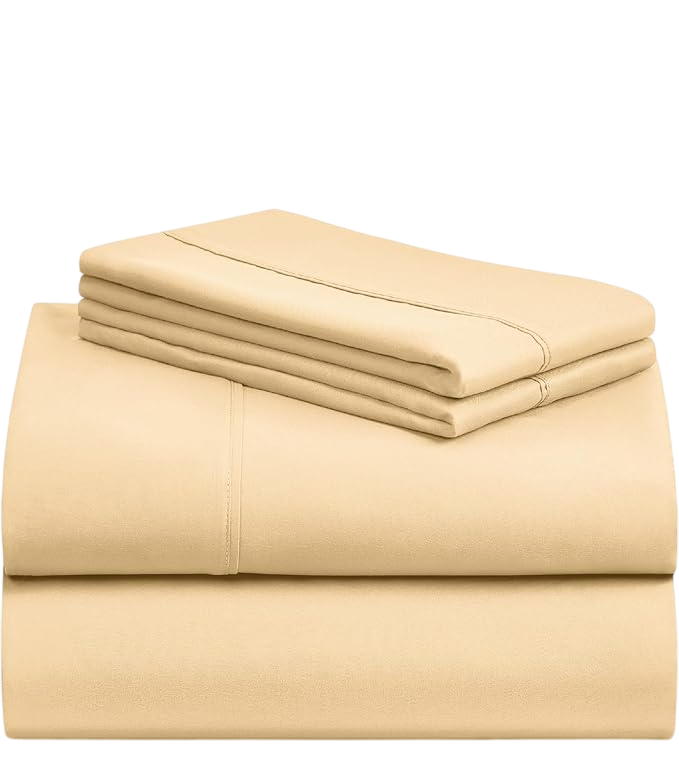4 PC King Size Sheet Set Deep Pockets 18" Wrinkle Free Cooling Sheets