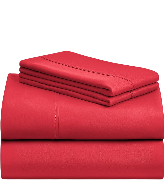4 PC King Size Sheet Set Deep Pockets 18" Wrinkle Free Cooling Sheets
