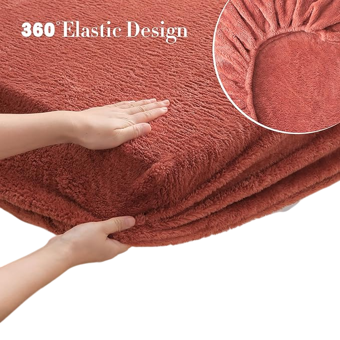 Fleece Fitted Sheet,3-Piece Set,Cozy and Luxury