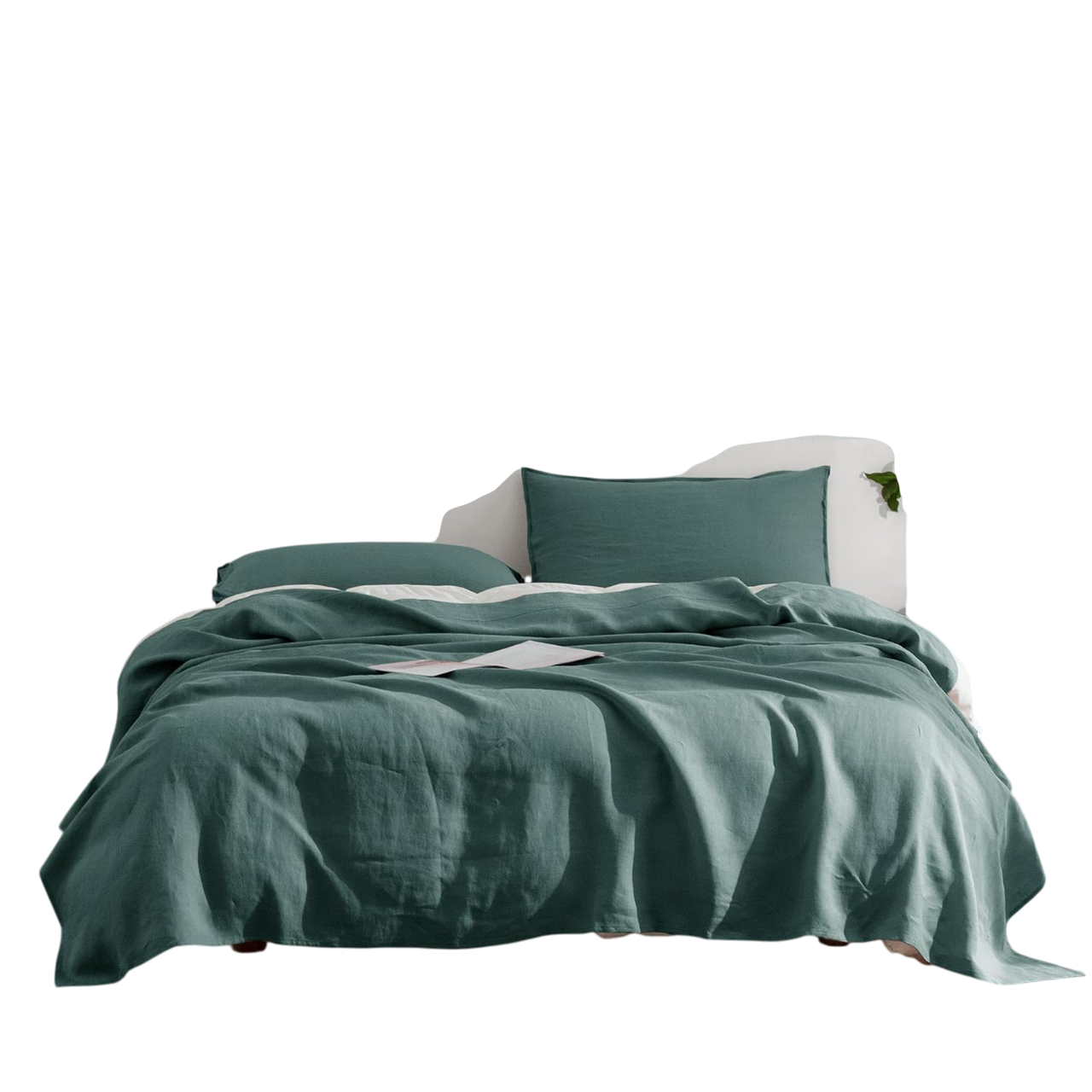 Linen Sheets King Size,100% Stonewashed Pure French Linen Sheets 16Inch Deep Pocket