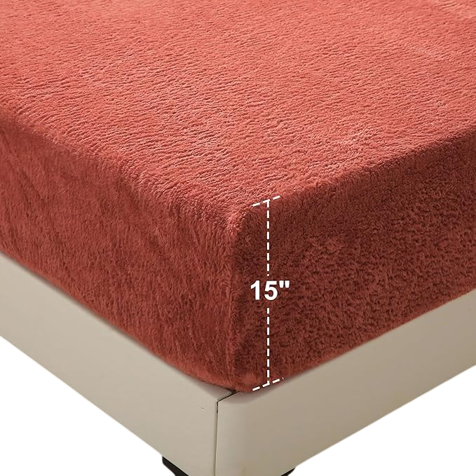 Fleece Fitted Sheet,3-Piece Set,Cozy and Luxury