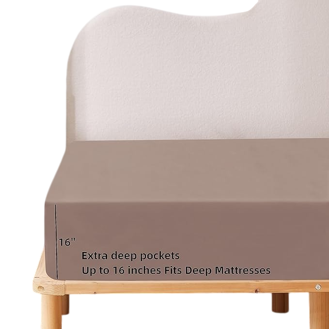 King Fitted Sheet Only, Soft Breathable Bottom Sheet - 78"x80" Deep Pockets King Size Fitted Shee