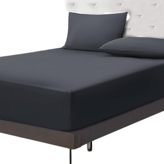 400TC Pack of 2 Fitted Sheets with Pillowcase -  Super Soft Cosy  Luxury Bedding