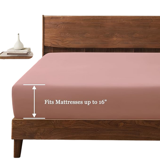 2 Pack Twin Fitted Sheets Only, 1800 Thread Count Microfiber Pink Fitted Bed Sheets