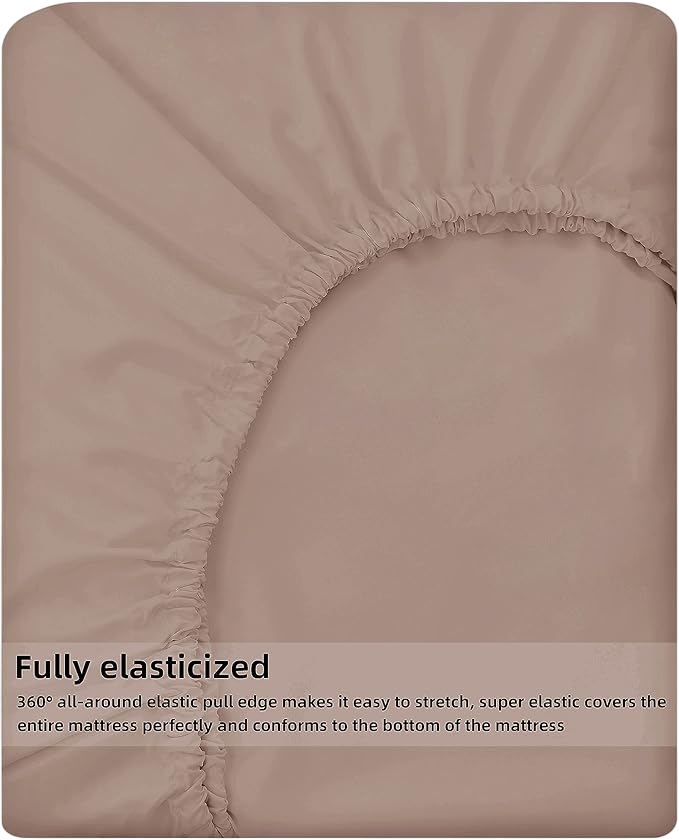King Fitted Sheet Only, Soft Breathable Bottom Sheet - 78"x80" Deep Pockets King Size Fitted Shee