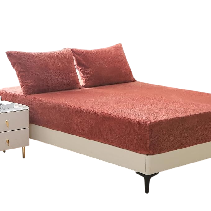 Fleece Fitted Sheet,3-Piece Set,Cozy and Luxury