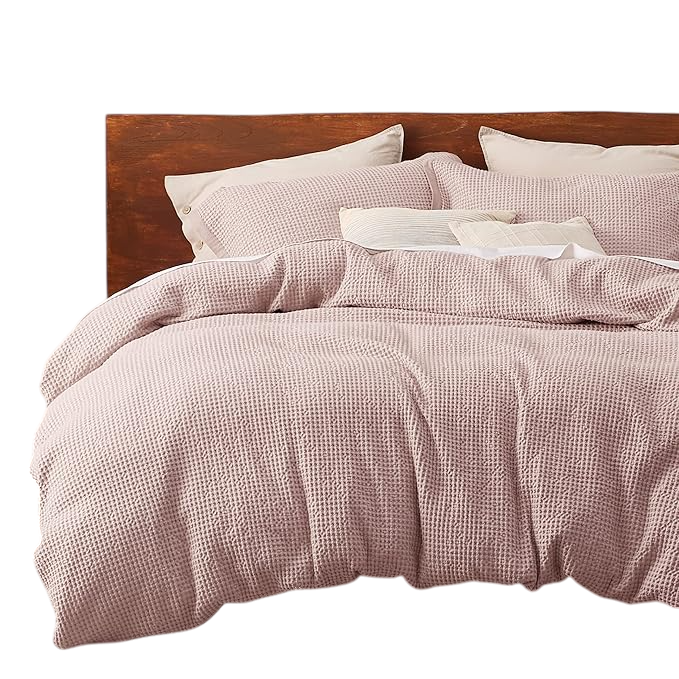 Cotton Duvet Cover Queen - 100% Cotton Waffle Weave Bright